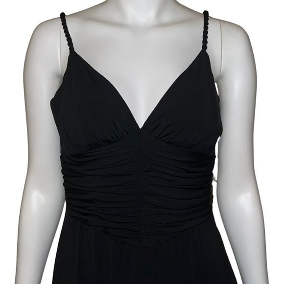 Brand New London Times LBD Little Black Spaghetti Strap Cocktail Dress - Picture 10 of 12